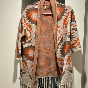 Millau Aztec printed cardigan - 100% cotton, versatile, cute and cozy!